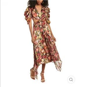 AMUR silk cut-out maxi dress (NWT)